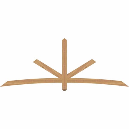Ekena Millwork Alberta Smooth Timber Gable Bracket, Western Red Cedar, 96"W x 36"H x 3 1/2"D x 3 1/2"F, 9/12 Pitch GBW096X36X0404ALB00SWR